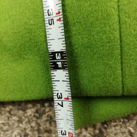 Vintage 2005 J Crew Topcoat Overcoat Wool Green Long Womens Size 4 - Picture 14 of 14